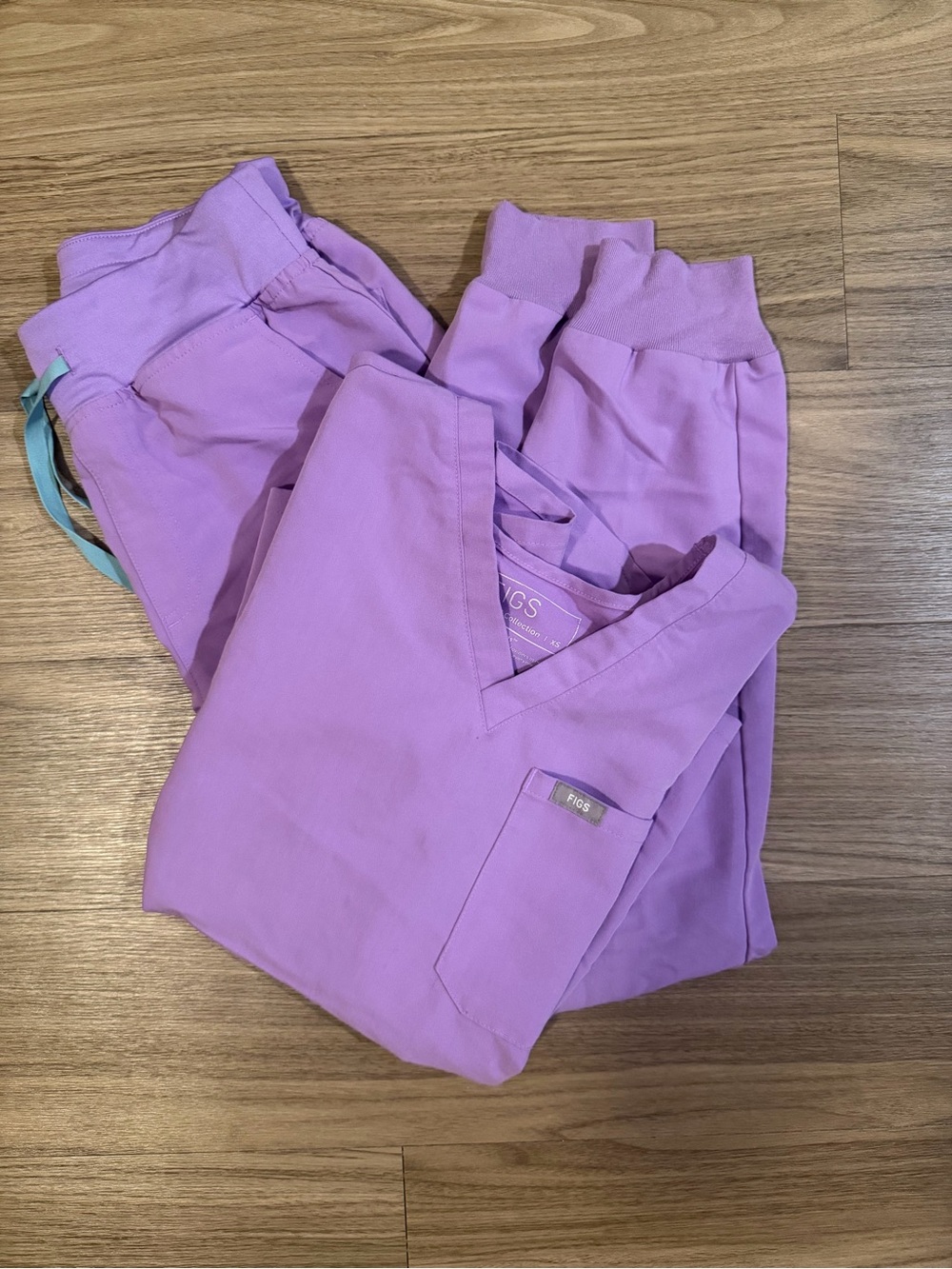 FIGS Lilac Dawn Scrub Top and Pants Set